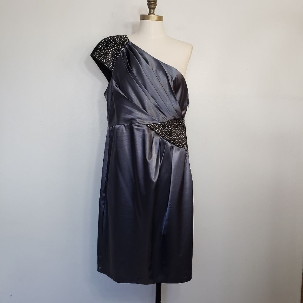 TORRID embellished one shoulder pleated dress size 14
